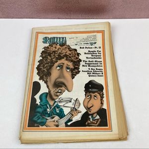 Vintage Rolling Stone Magazine Bob Dylan Jonathan Edwards March 16, 1972 Music